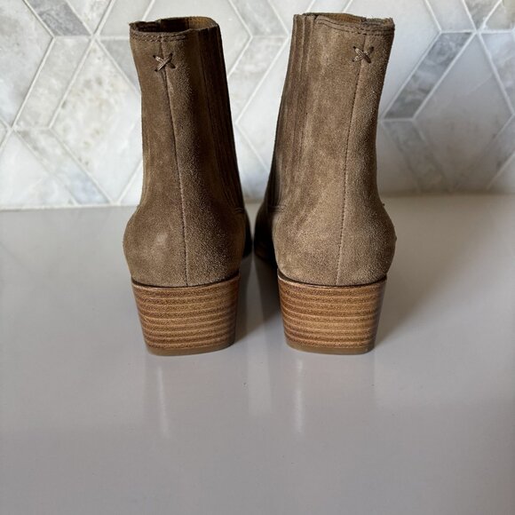 Rag & Bone Size 35/4.5 Brown Gray Grey Ankle Boot Pull On Rover Chelsea Boot - Picture 5 of 10